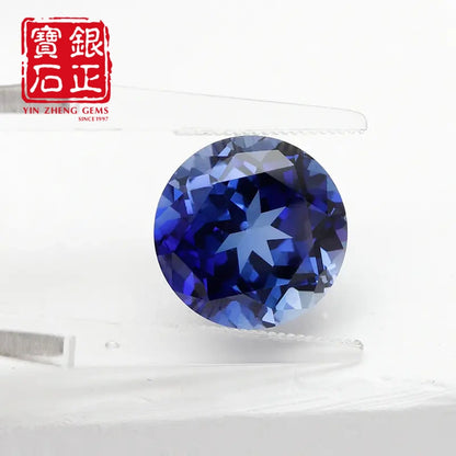 Precision Cut Cornflower Sapphire Round Shape