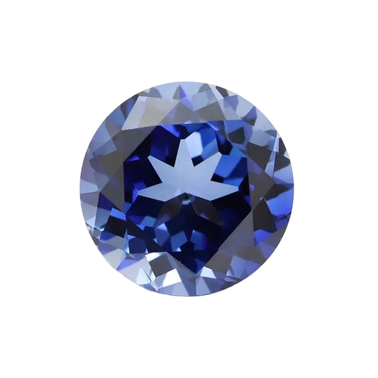 Precision Cut Cornflower Sapphire Round Shape