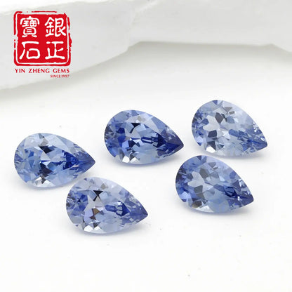 Precision Cut Cornflower Sapphire Pear Shape