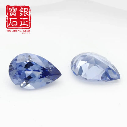 Precision Cut Cornflower Sapphire Pear Shape