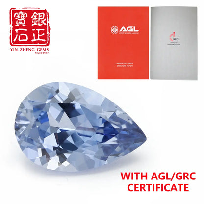 Precision Cut Cornflower Sapphire Pear Shape