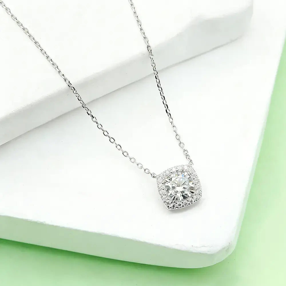 S925 Silver Guardian Heart Lab Grown Diamond Necklace