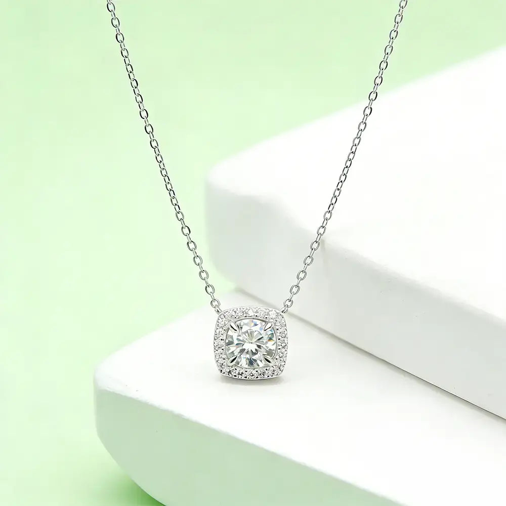 S925 Silver Guardian Heart Lab Grown Diamond Necklace
