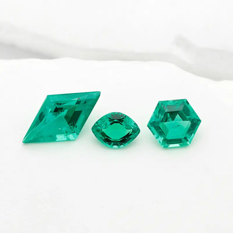 5A Lab Grown Cultured Colombian Emerald | Combined Shape Link