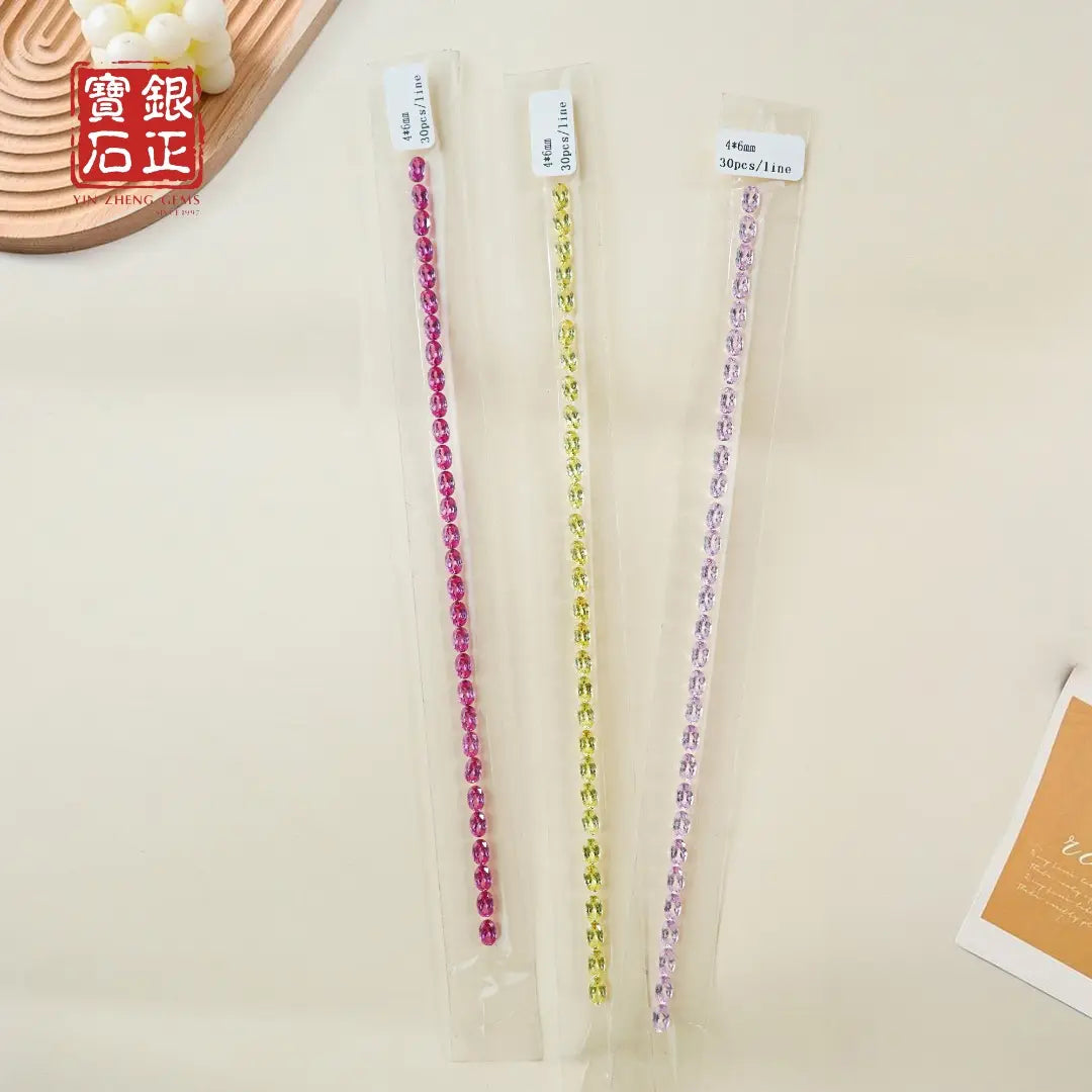 Nano Rainbow Corundum Strip | Tennis Bracelet Accessories