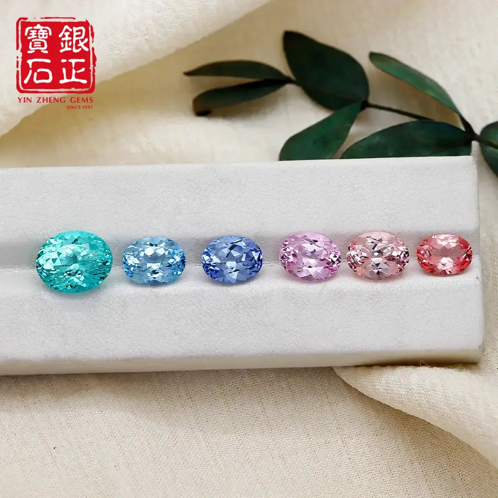 5A Cultivated Color Gemstones Oval Cut Combination