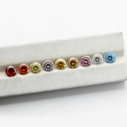 6A Round Brilliant Cut Color Moissanite Set Link