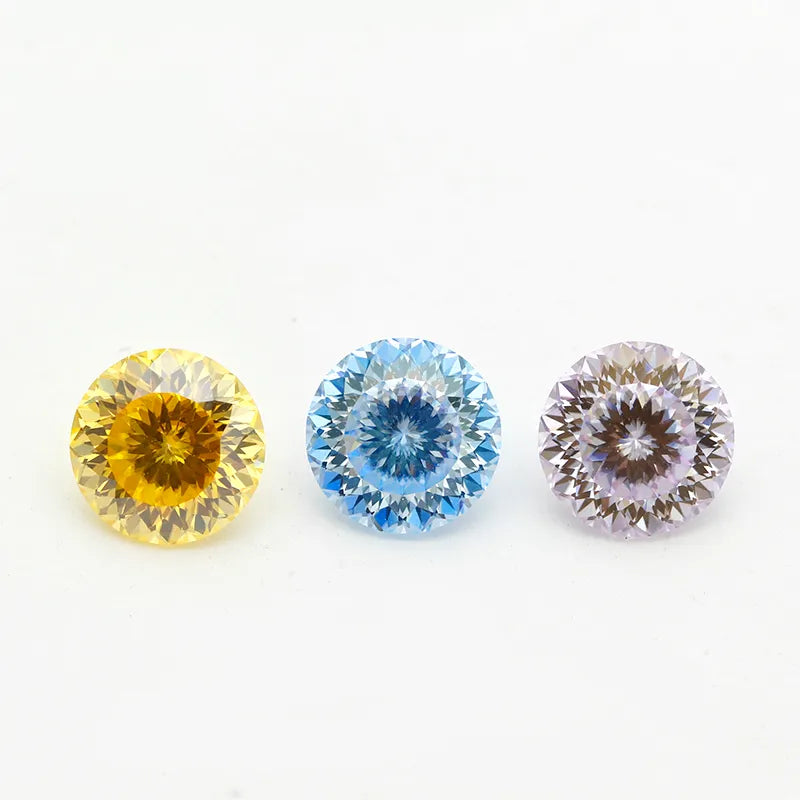 6A Round Brilliant Cut Color Moissanite Set Link