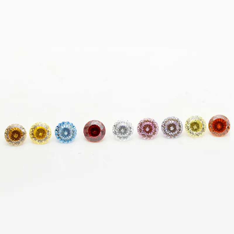 6A Round Brilliant Cut Color Moissanite Set Link