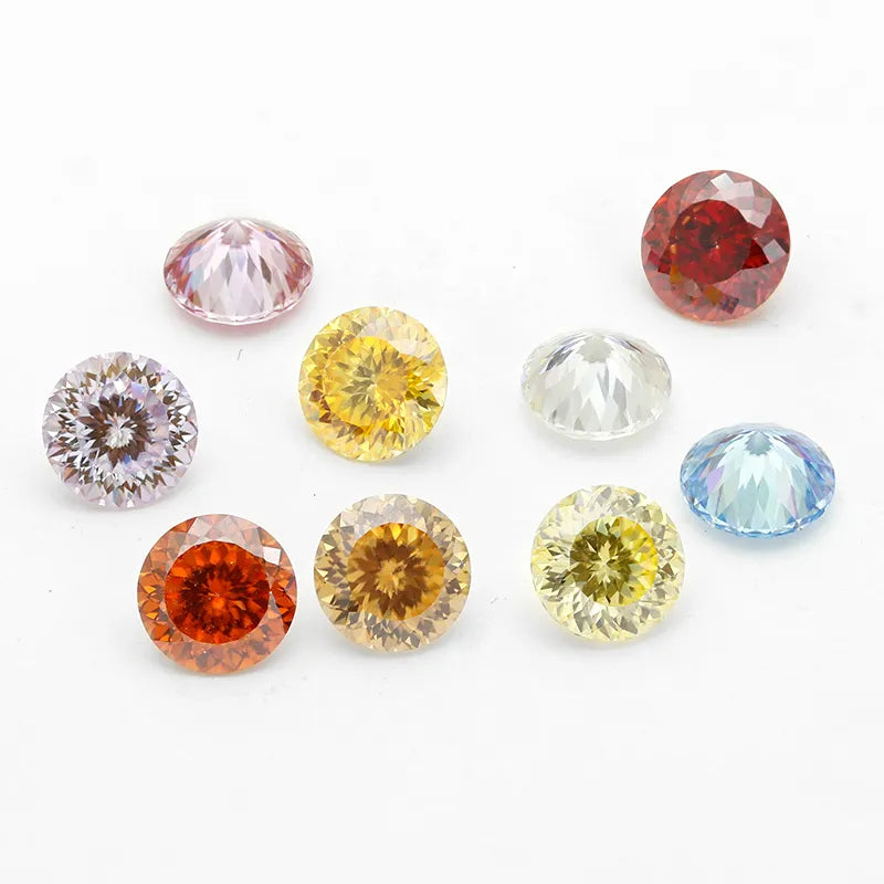 6A Round Brilliant Cut Color Moissanite Set Link