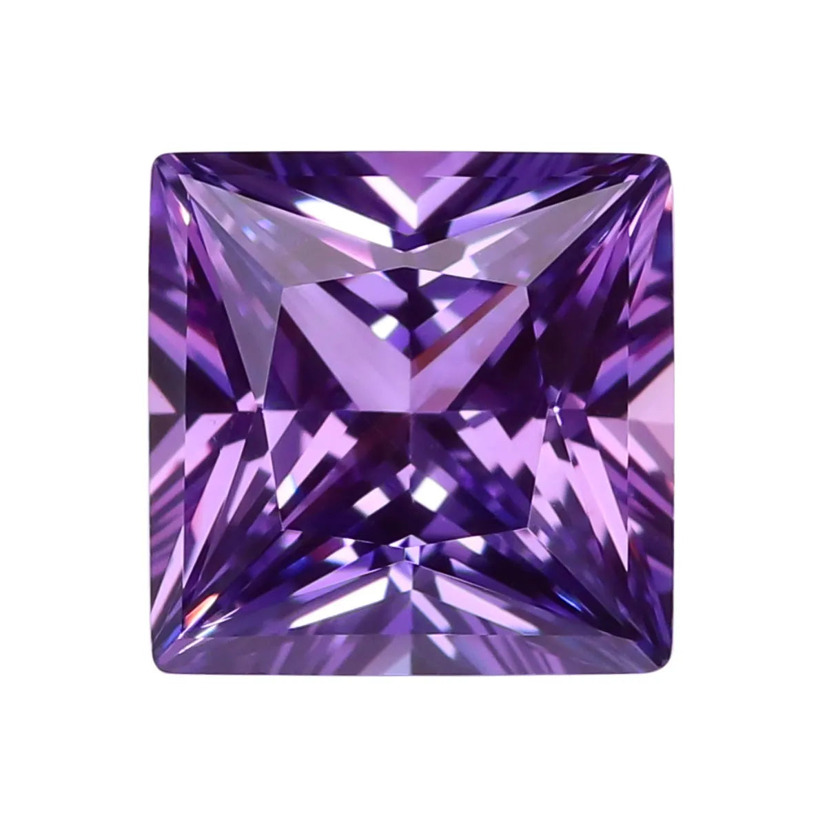 Princess Cut Flame‑Fusion Lab Grown Loose Gemstones Multi‑Color Ruby Sapphire Aquamarine Certified Stone