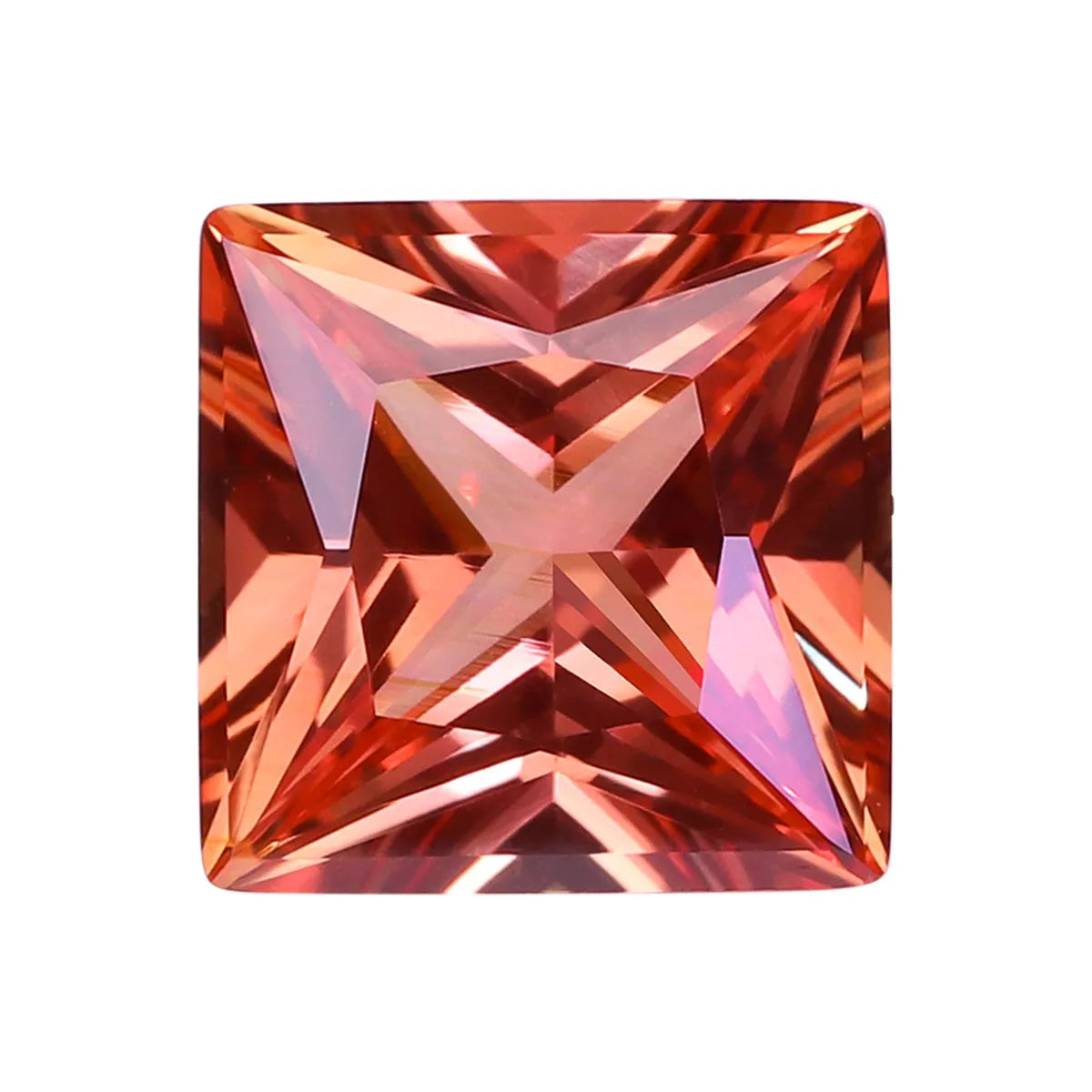 Princess Cut Flame‑Fusion Lab Grown Loose Gemstones Multi‑Color Ruby Sapphire Aquamarine Certified Stone