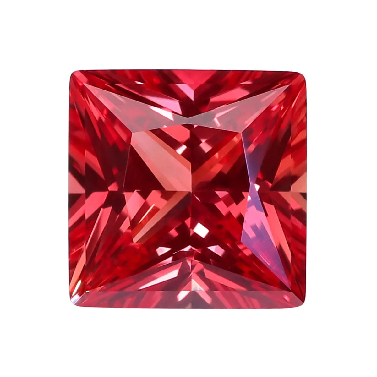 Princess Cut Flame‑Fusion Lab Grown Loose Gemstones Multi‑Color Ruby Sapphire Aquamarine Certified Stone