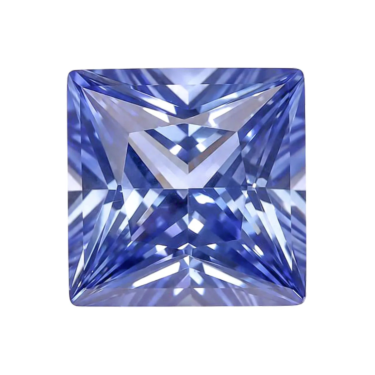 Princess Cut Flame‑Fusion Lab Grown Loose Gemstones Multi‑Color Ruby Sapphire Aquamarine Certified Stone
