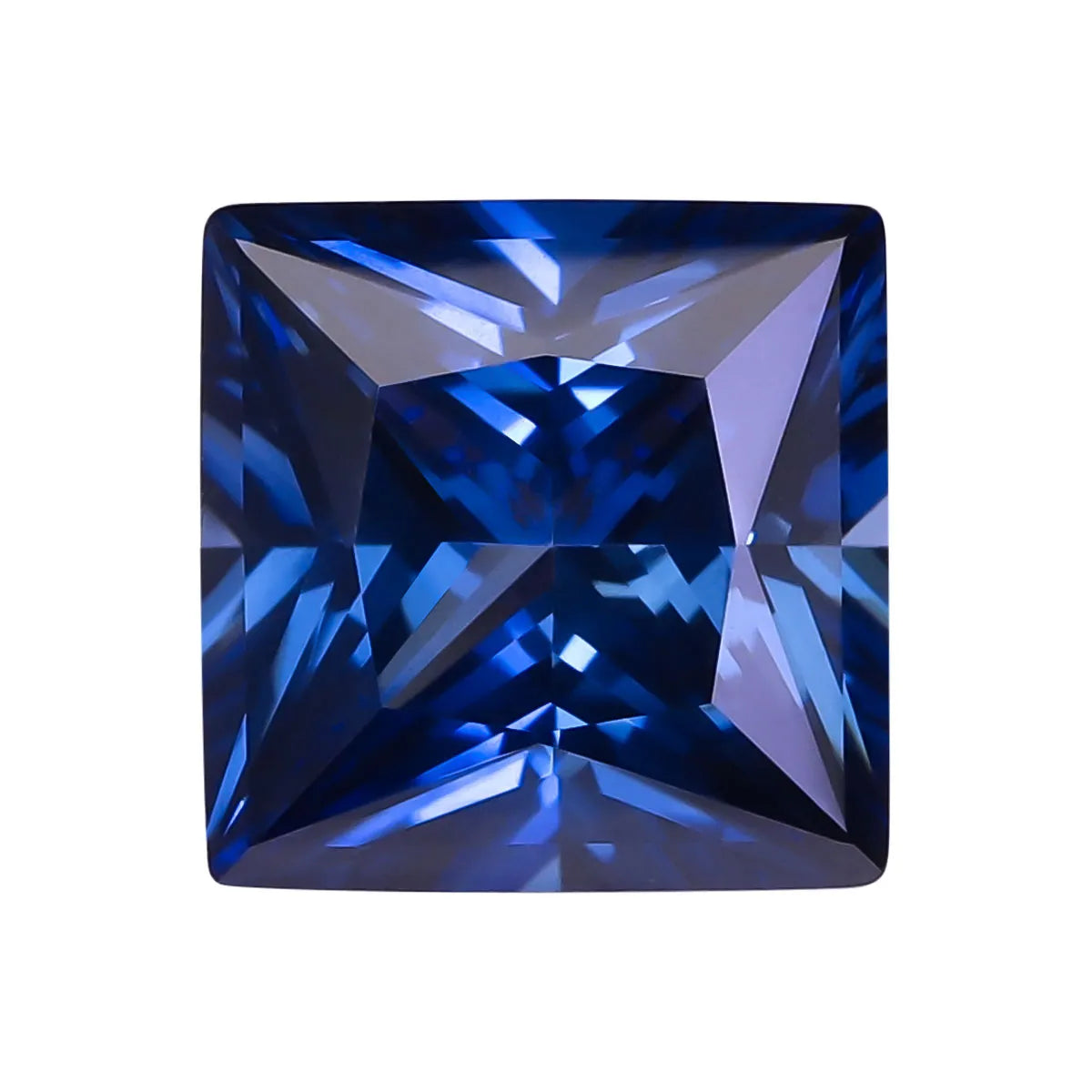 Princess Cut Flame‑Fusion Lab Grown Loose Gemstones Multi‑Color Ruby Sapphire Aquamarine Certified Stone