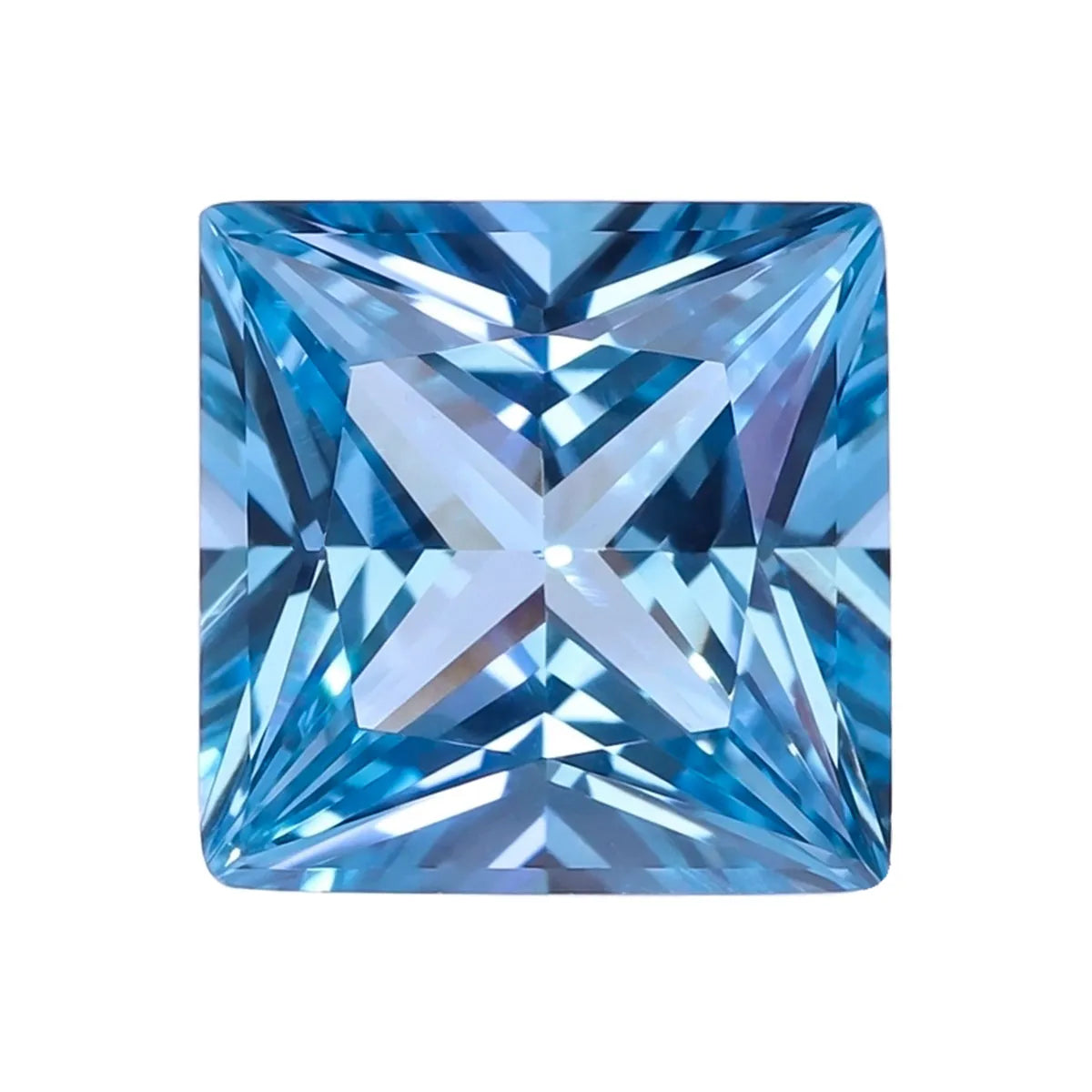 Princess Cut Flame‑Fusion Lab Grown Loose Gemstones Multi‑Color Ruby Sapphire Aquamarine Certified Stone
