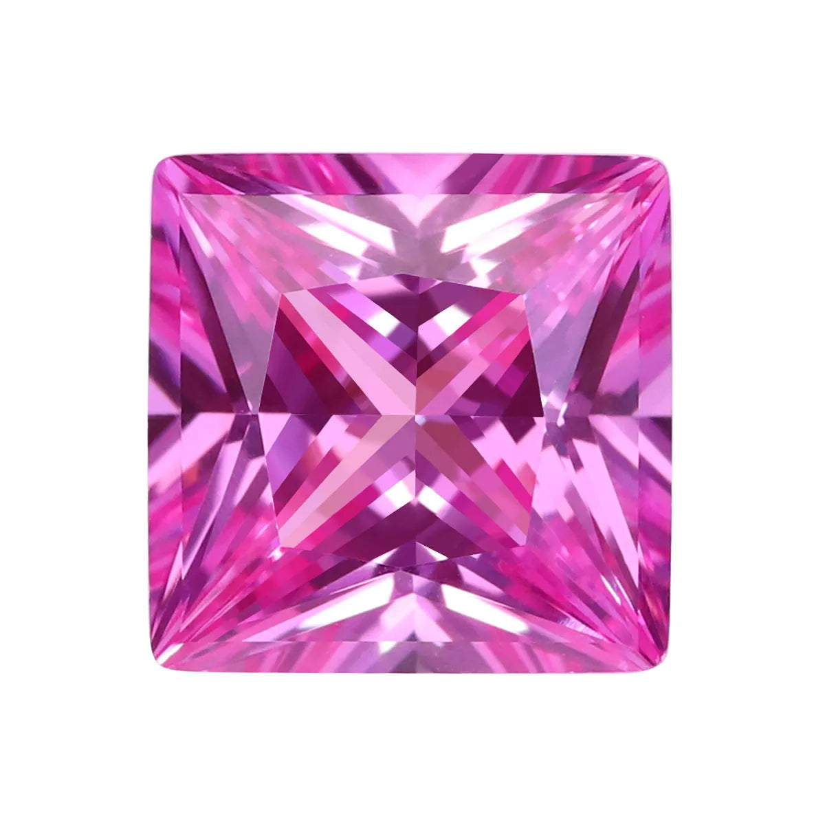 Princess Cut Flame‑Fusion Lab Grown Loose Gemstones Multi‑Color Ruby Sapphire Aquamarine Certified Stone