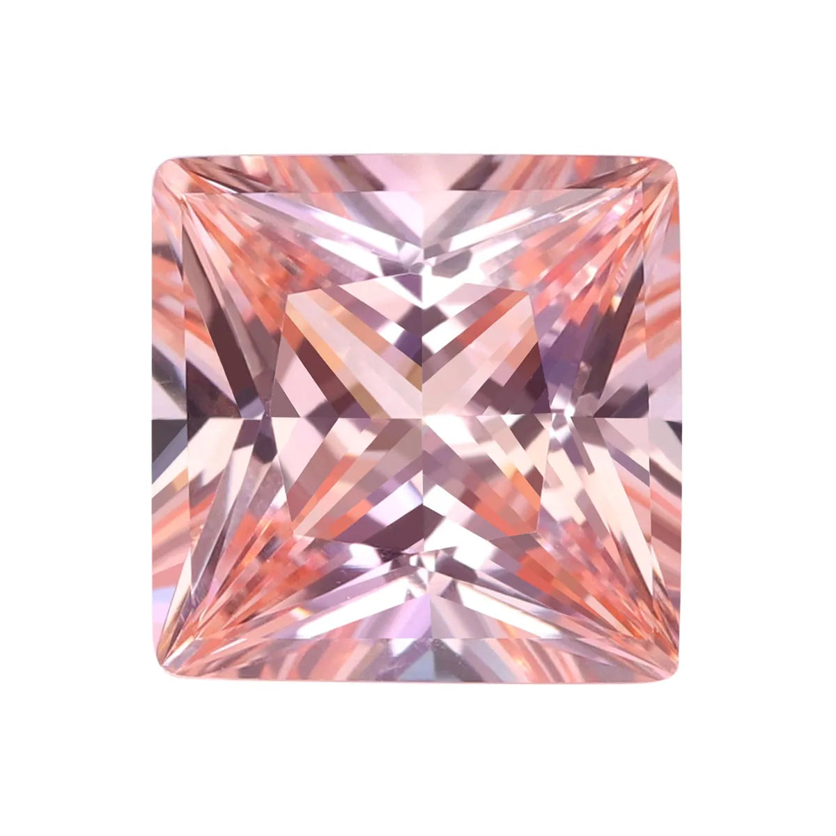 Princess Cut Flame‑Fusion Lab Grown Loose Gemstones Multi‑Color Ruby Sapphire Aquamarine Certified Stone