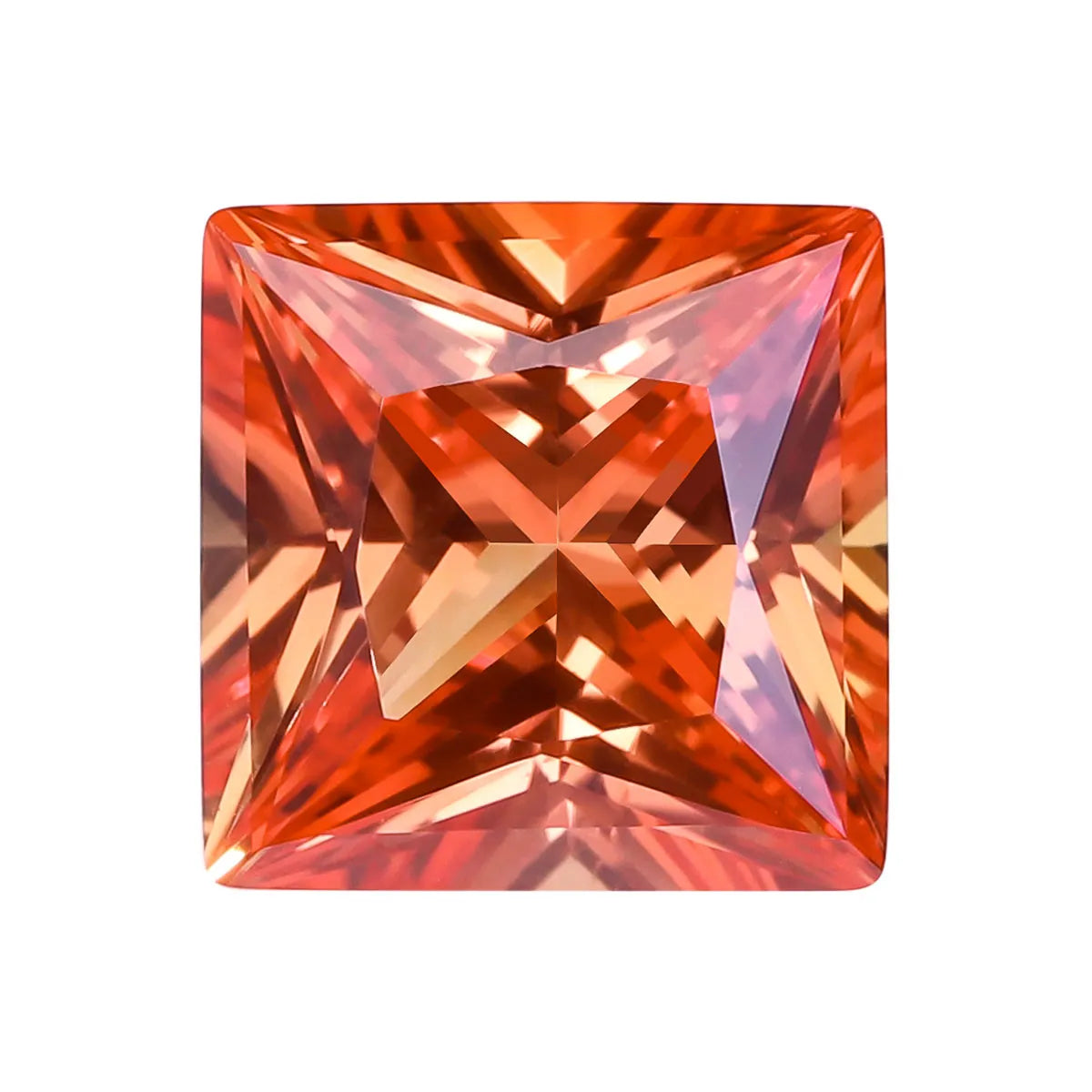 Princess Cut Flame‑Fusion Lab Grown Loose Gemstones Multi‑Color Ruby Sapphire Aquamarine Certified Stone