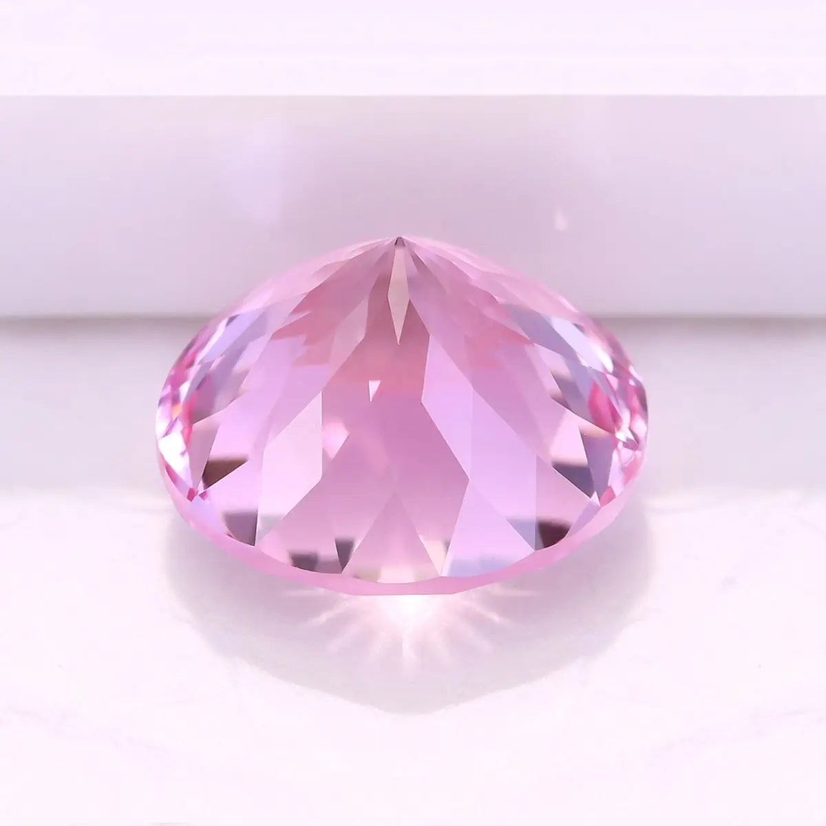 Round 100-Facet Precision Cut Pink Morganite Corundum Loose Gemstone