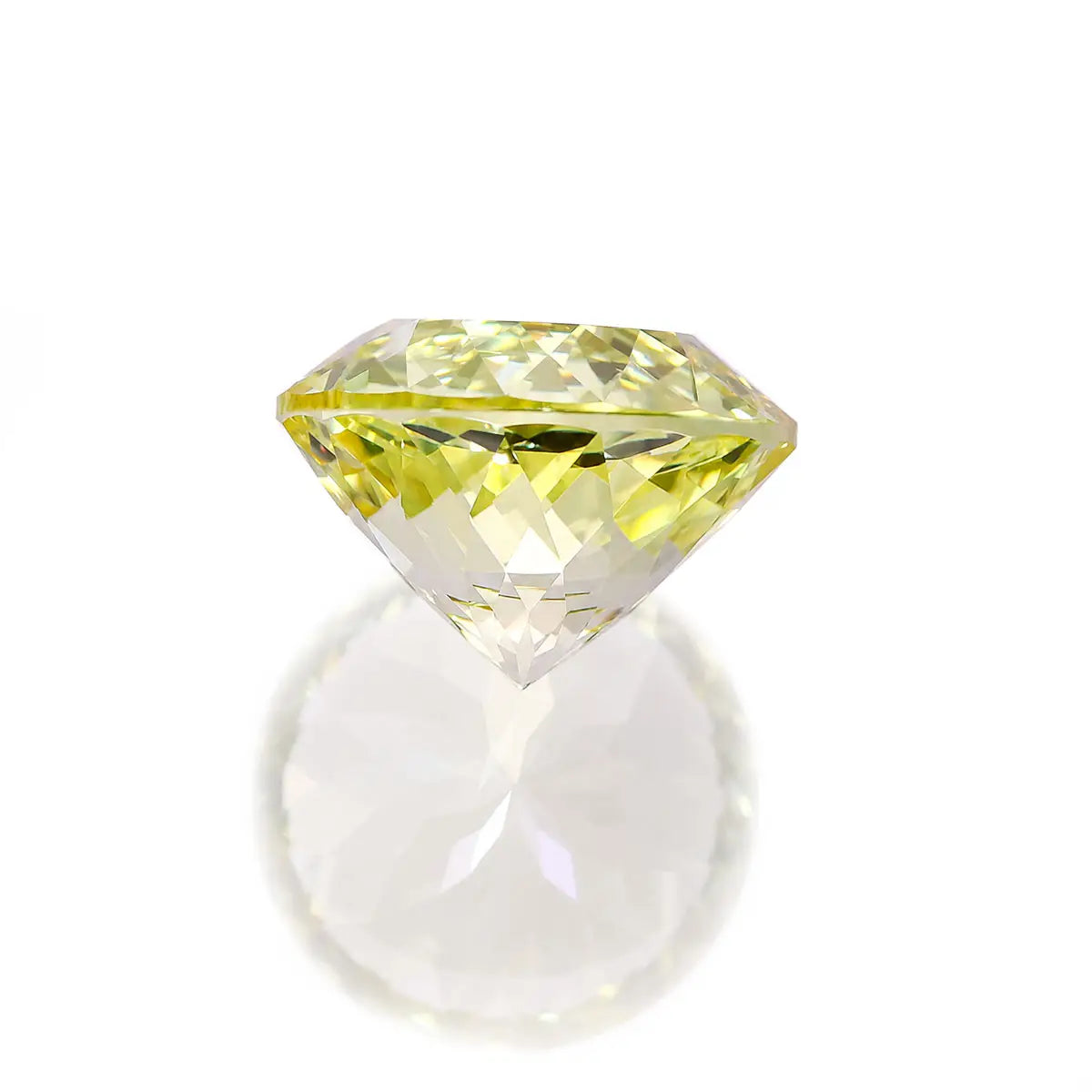 Round 100-Facet Precision Cut Yellow Sapphire Corundum Loose Gemstone