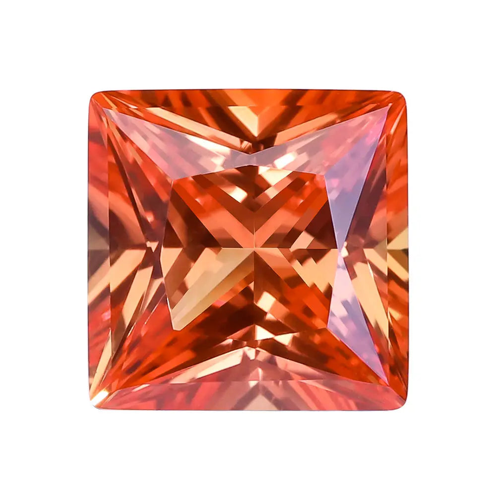 Princess Cut Fanta Orange Spessartite Garnet Loose Gemston
