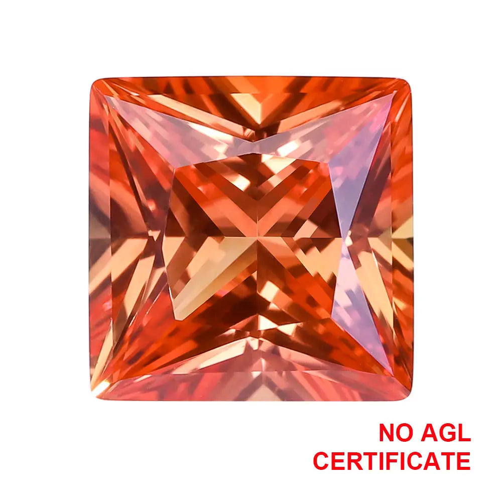 Princess Cut Fanta Orange Spessartite Garnet Loose Gemston