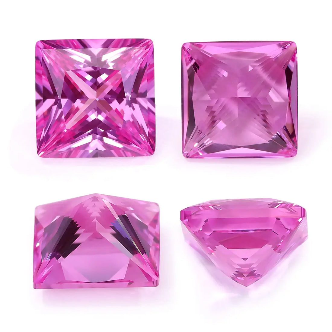 Princess Cut Pink Sapphire Loose Gemstone