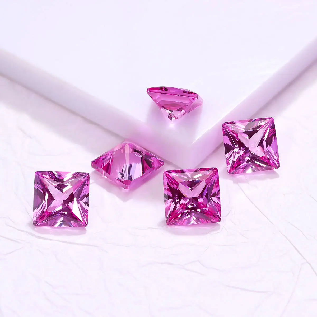Princess Cut Pink Sapphire Loose Gemstone