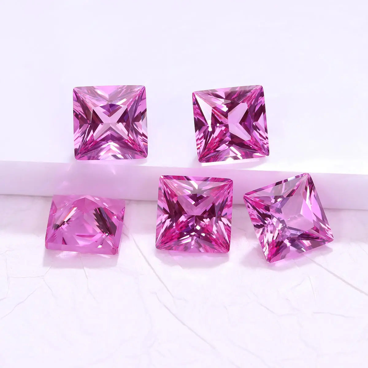 Princess Cut Pink Sapphire Loose Gemstone