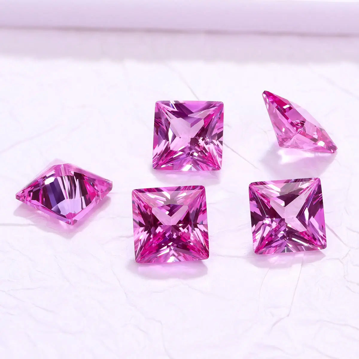 Princess Cut Pink Sapphire Loose Gemstone