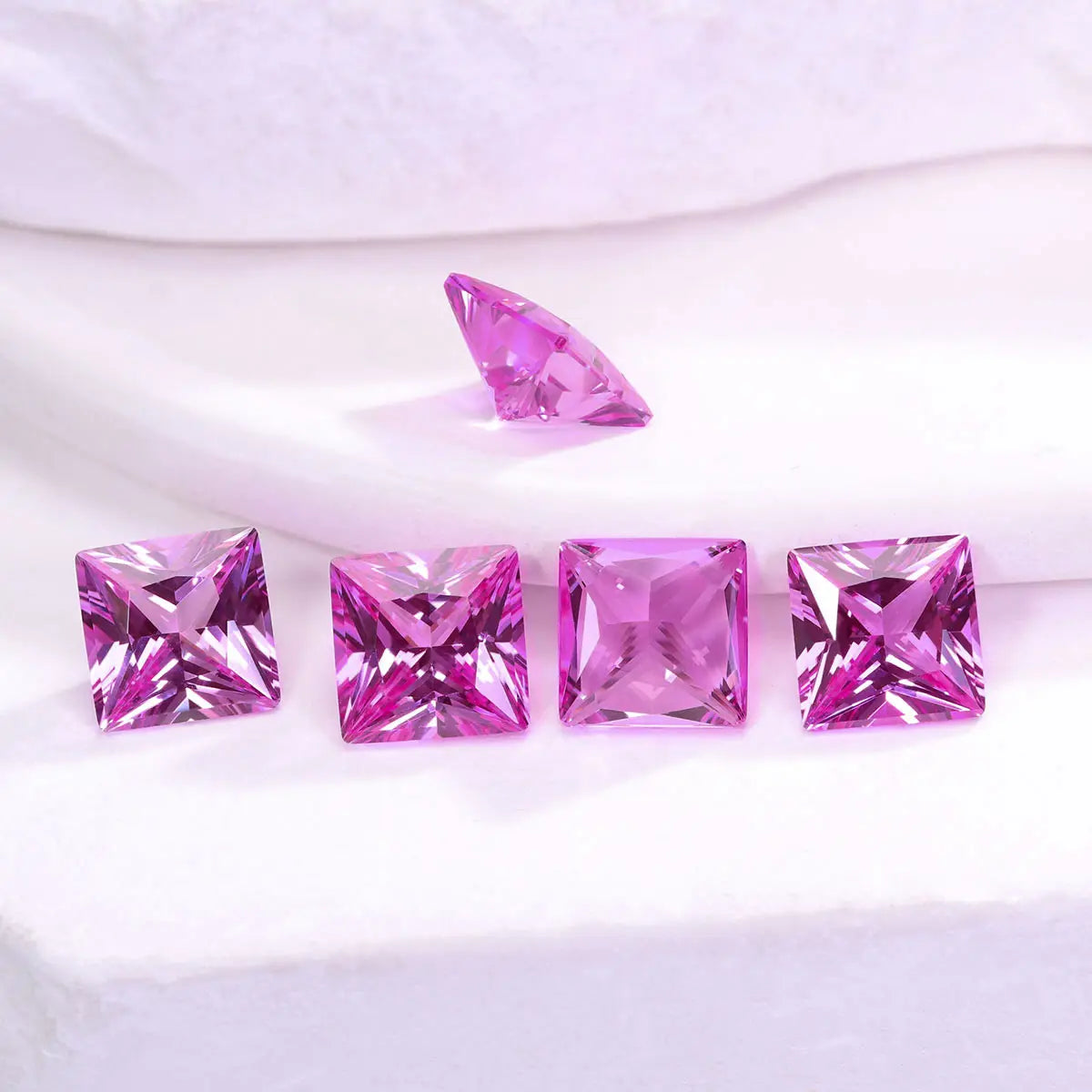 Princess Cut Pink Sapphire Loose Gemstone