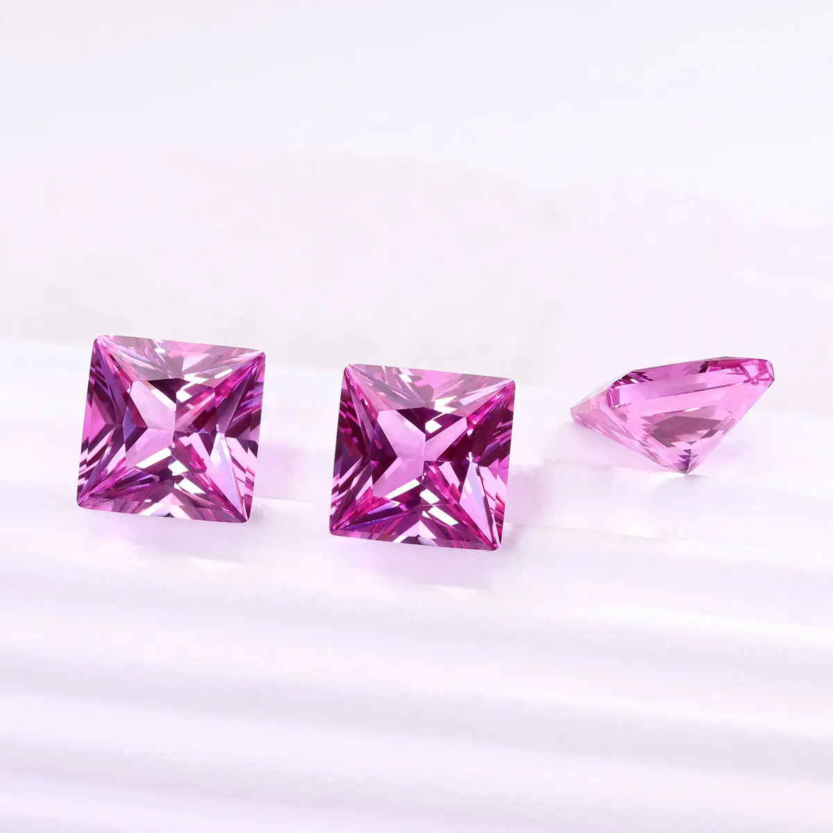 Princess Cut Pink Sapphire Loose Gemstone