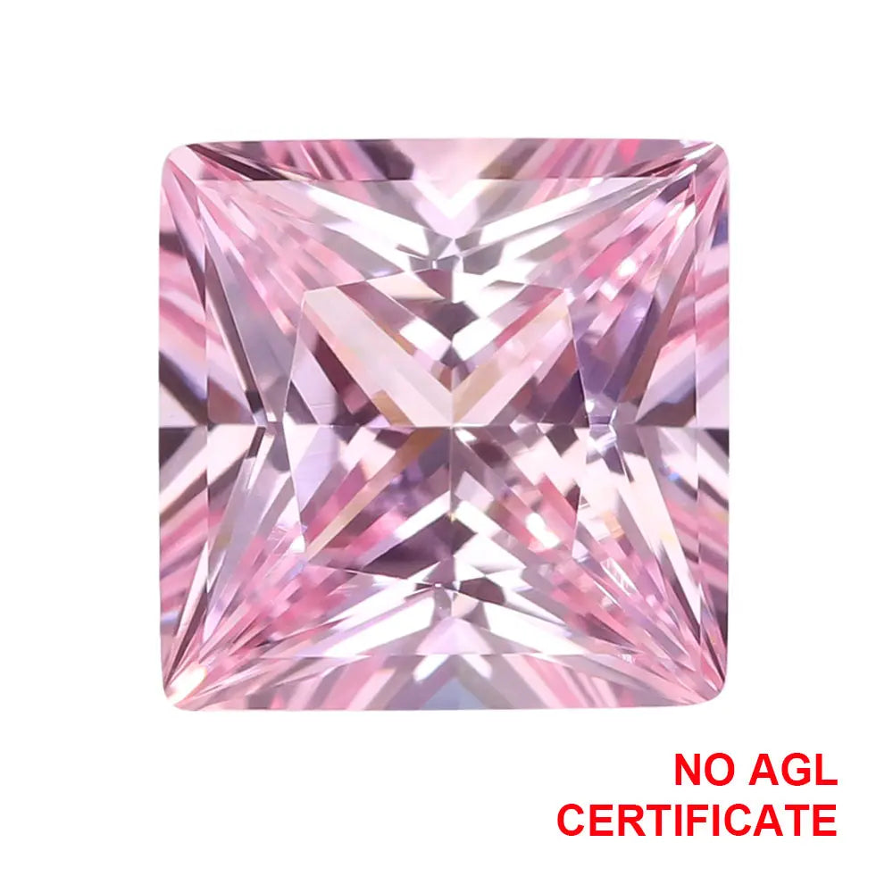 Princess Cut Pink Morganite Loose Gemstone