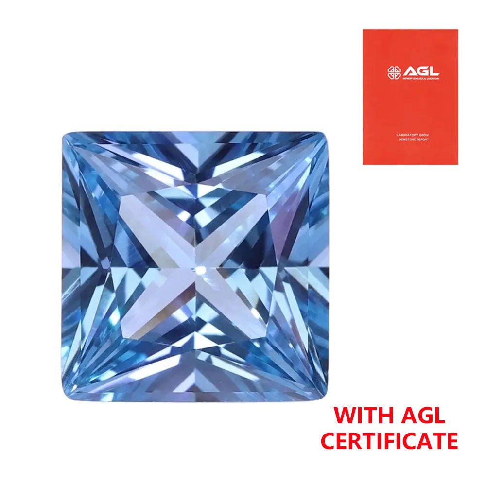Princess Cut Aquamarine Loose Gemstone