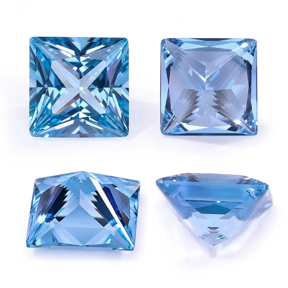 Princess Cut Aquamarine Loose Gemstone