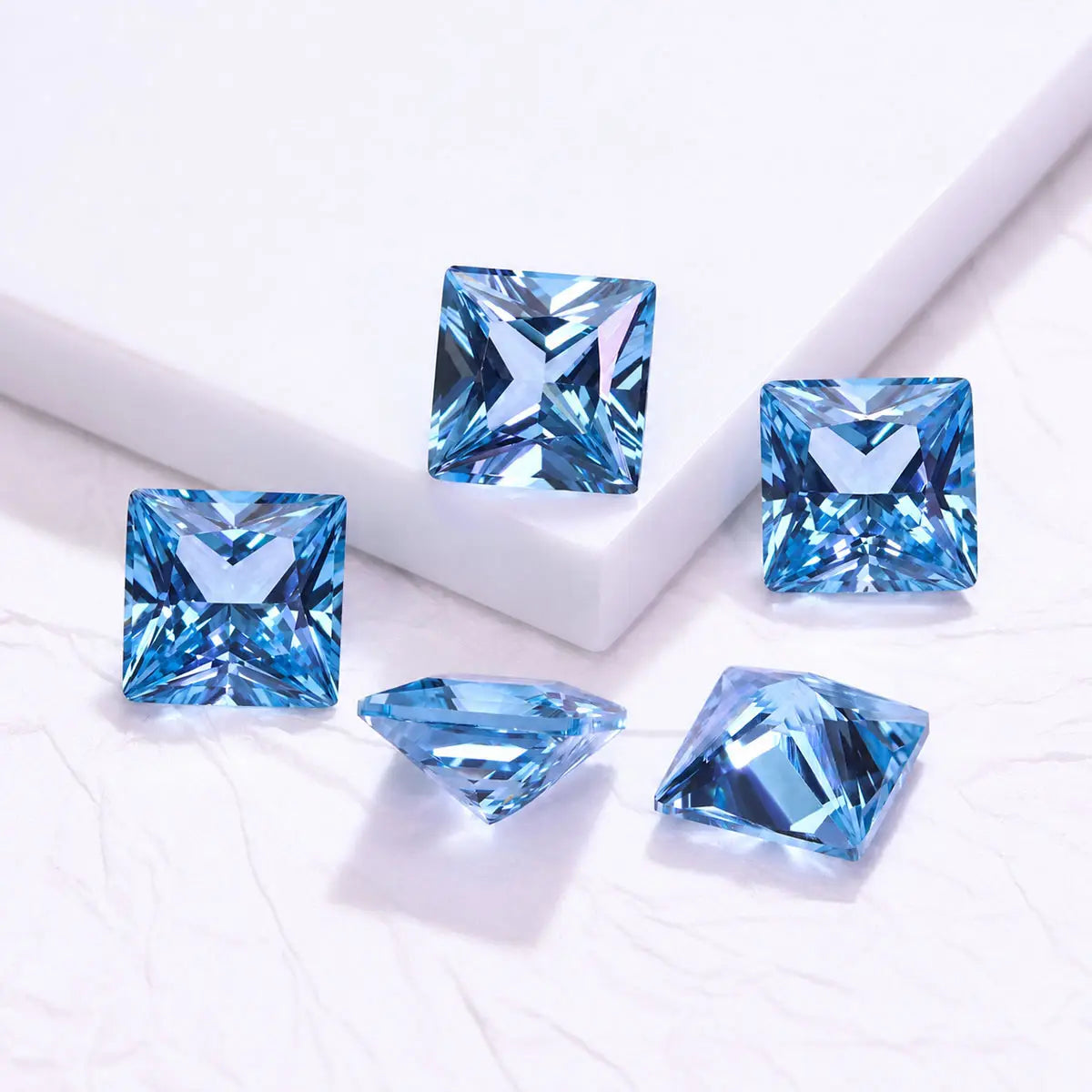 Princess Cut Aquamarine Loose Gemstone