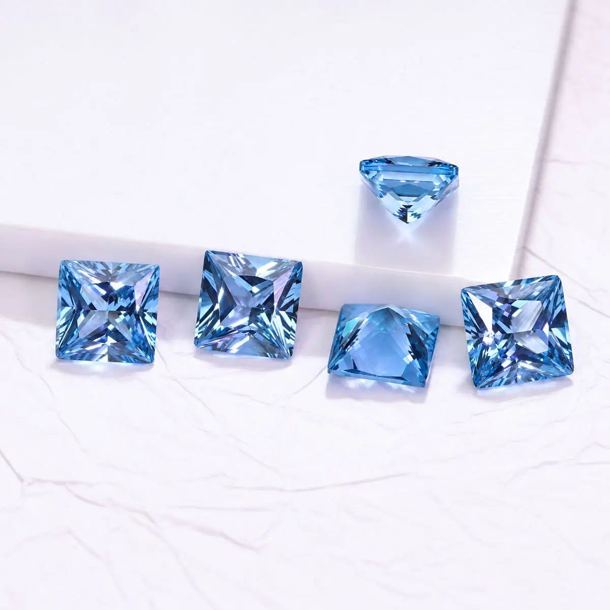 Princess Cut Aquamarine Loose Gemstone