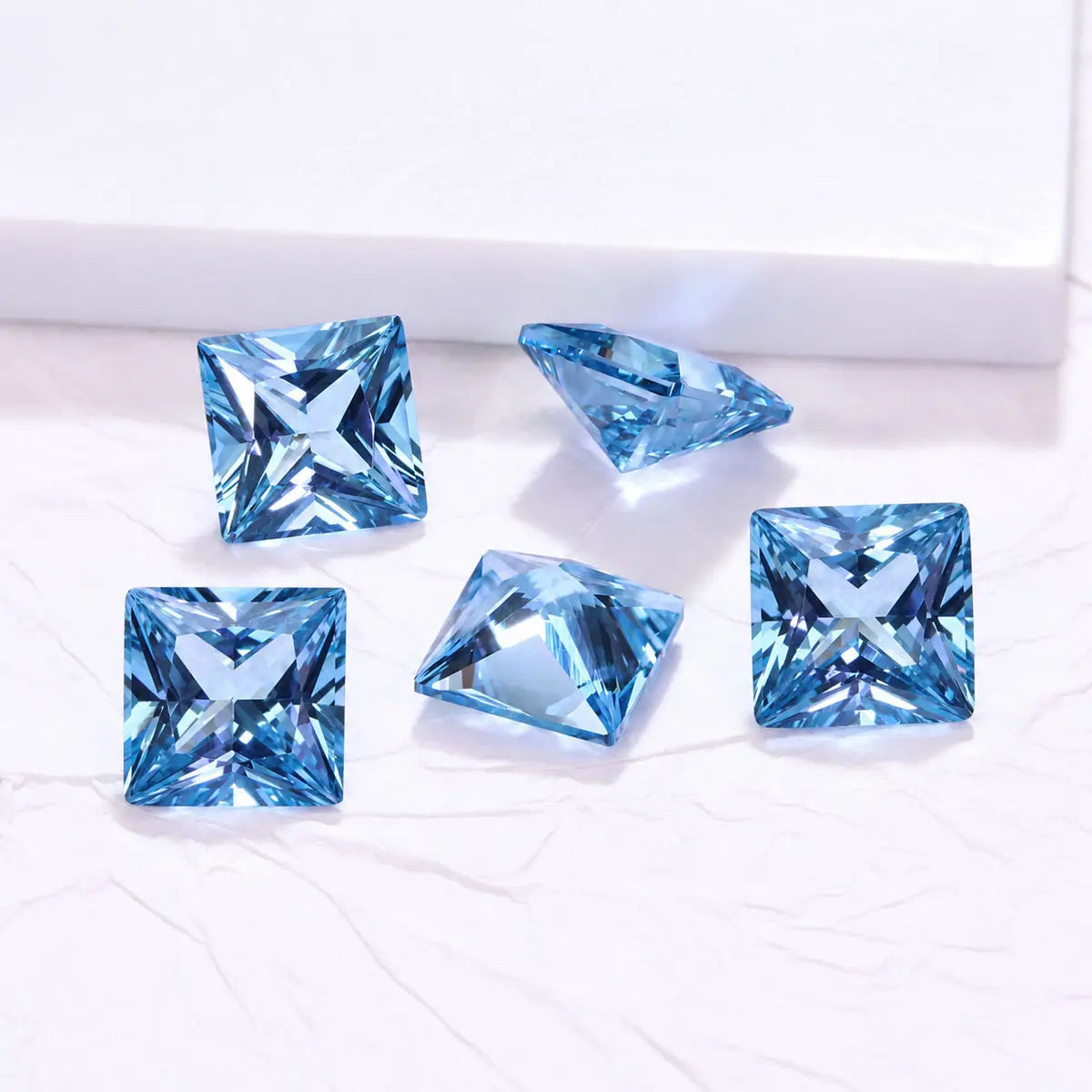 Princess Cut Aquamarine Loose Gemstone