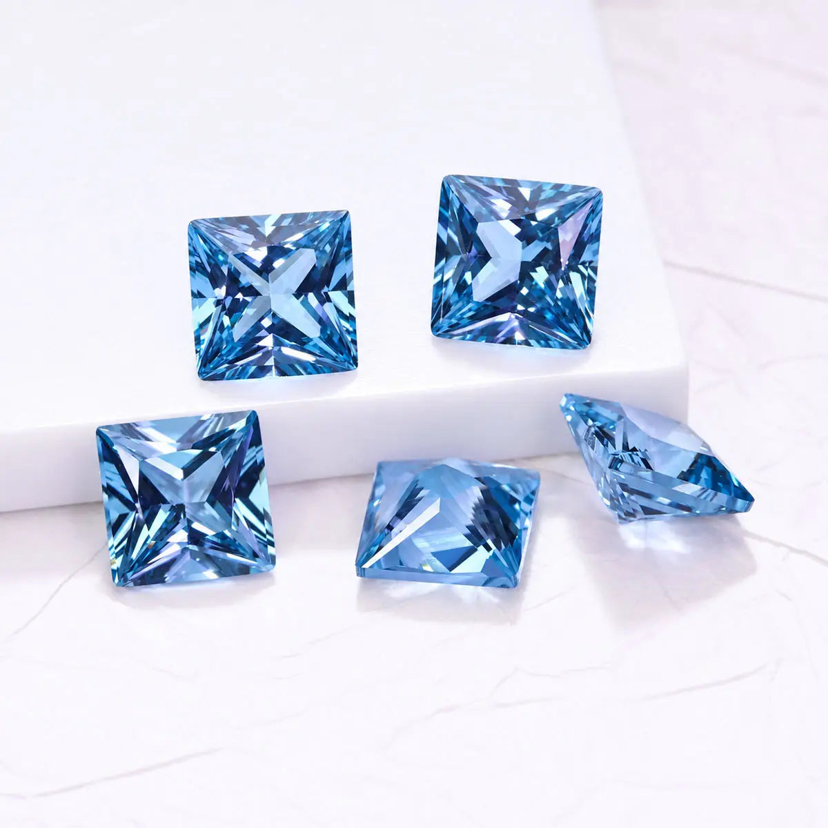 Princess Cut Aquamarine Loose Gemstone