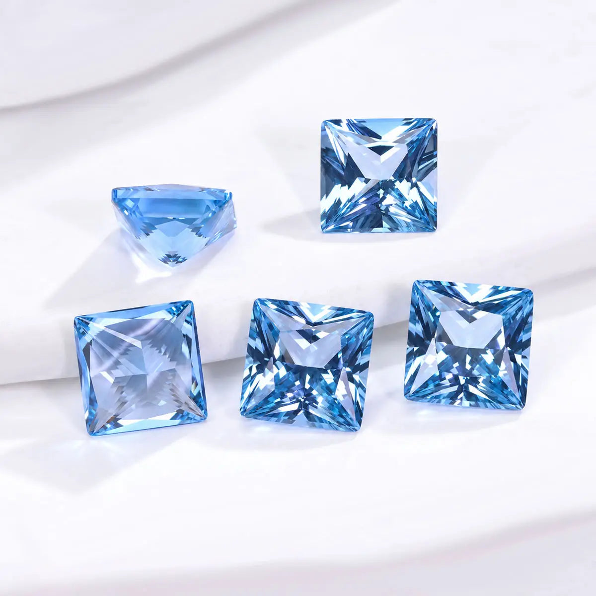 Princess Cut Aquamarine Loose Gemstone