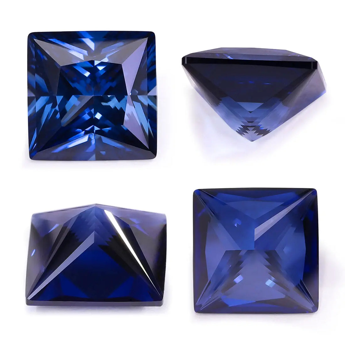 Princess Cut Royal Blue Sapphire Loose Gemstone