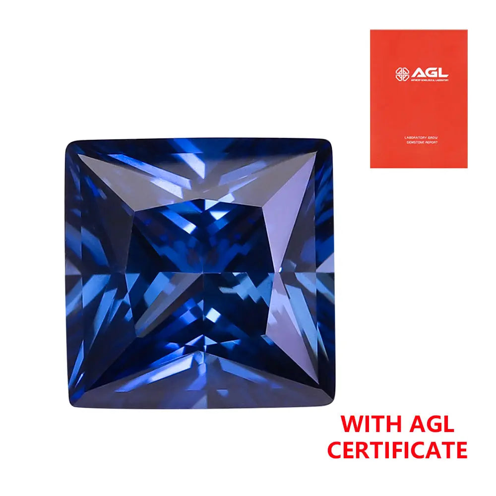 Princess Cut Royal Blue Sapphire Loose Gemstone