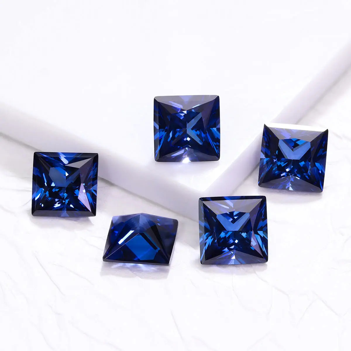 Princess Cut Royal Blue Sapphire Loose Gemstone