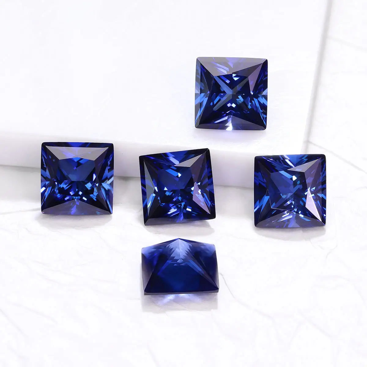 Princess Cut Royal Blue Sapphire Loose Gemstone