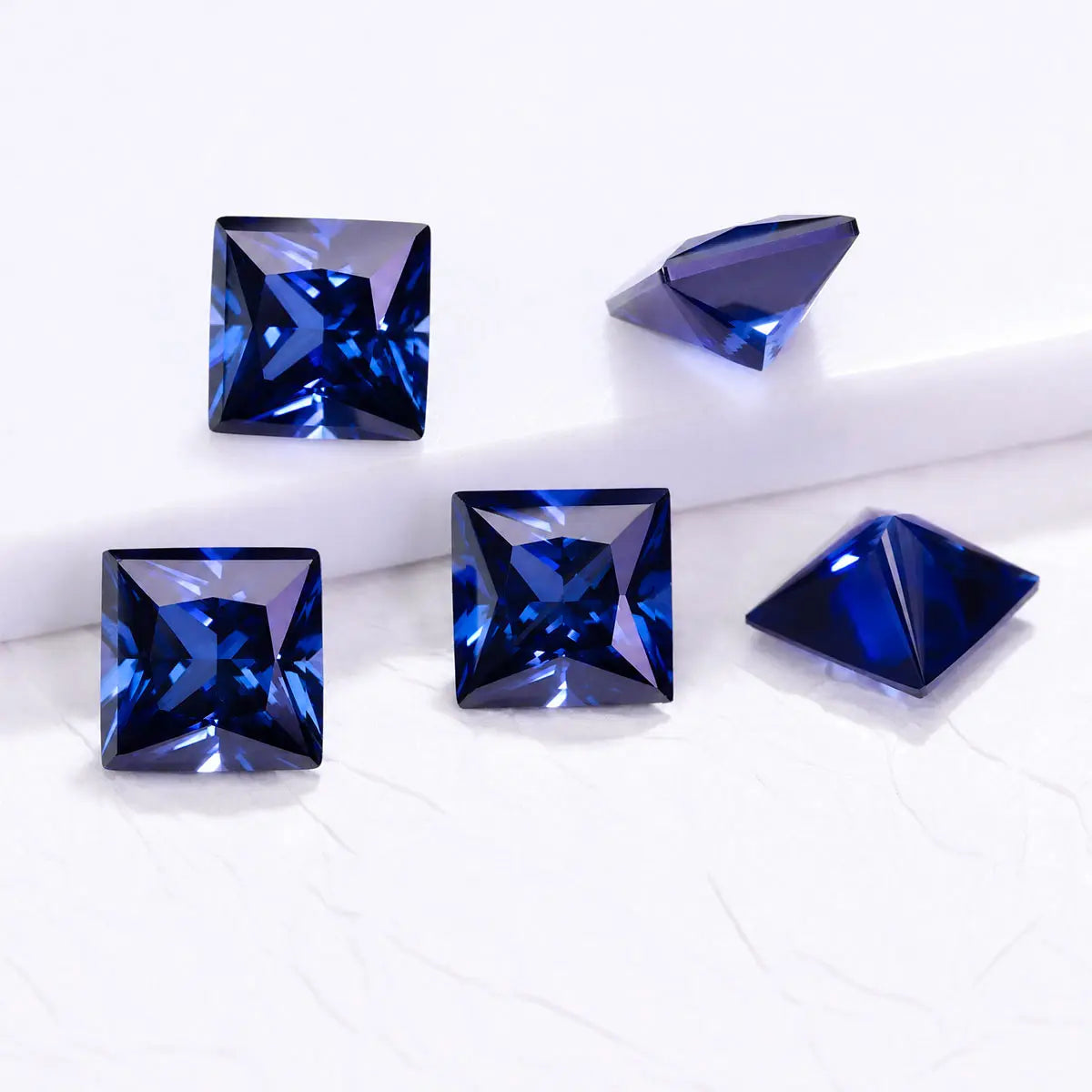 Princess Cut Royal Blue Sapphire Loose Gemstone