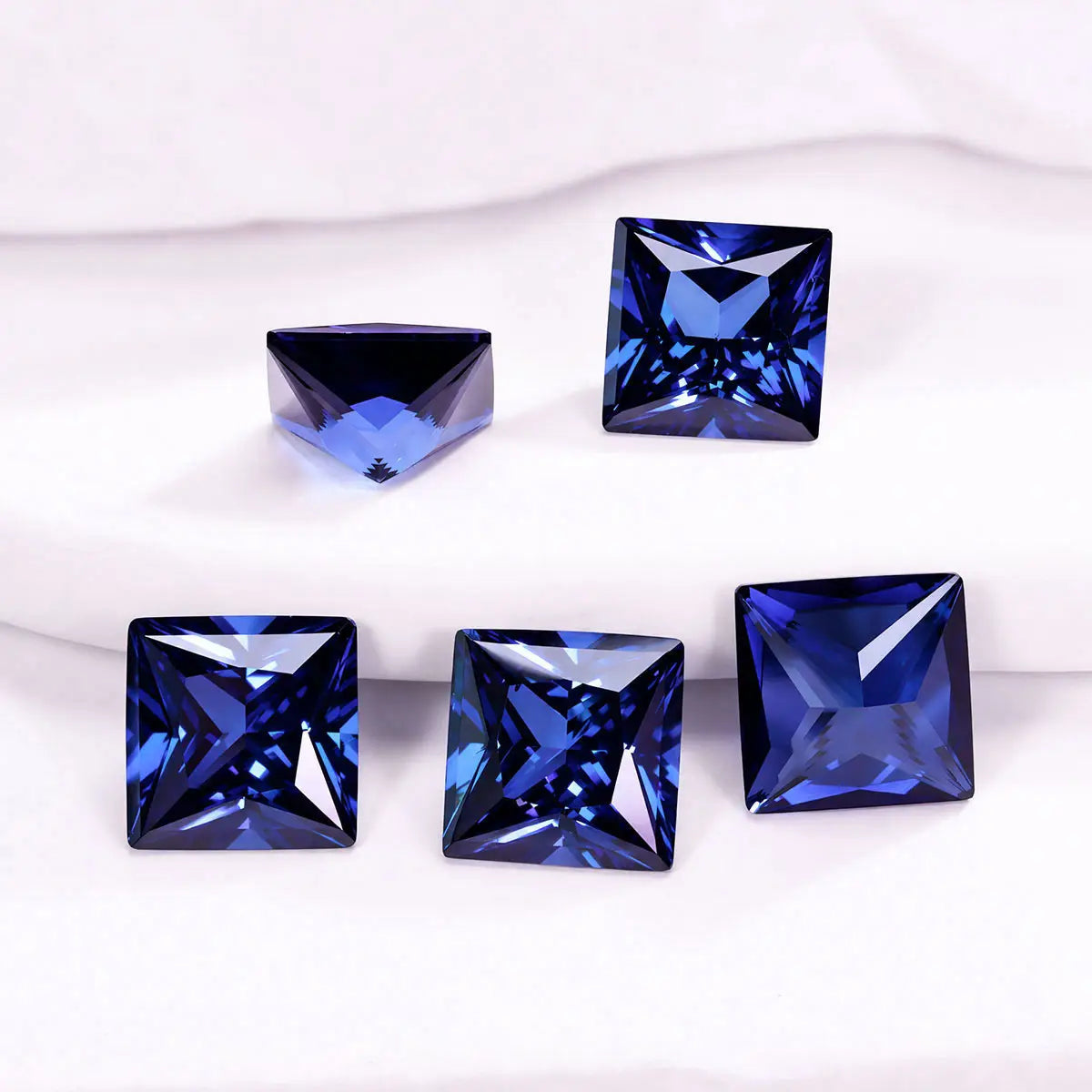 Princess Cut Royal Blue Sapphire Loose Gemstone
