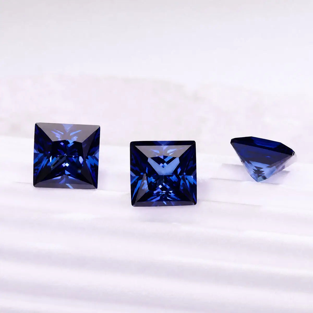 Princess Cut Royal Blue Sapphire Loose Gemstone