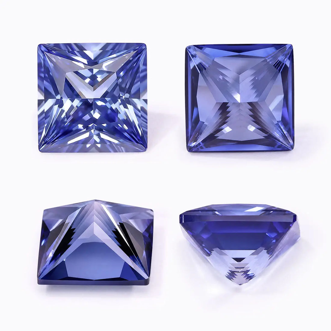 Princess Cut Cornflower Blue Sapphire Loose Gemstone