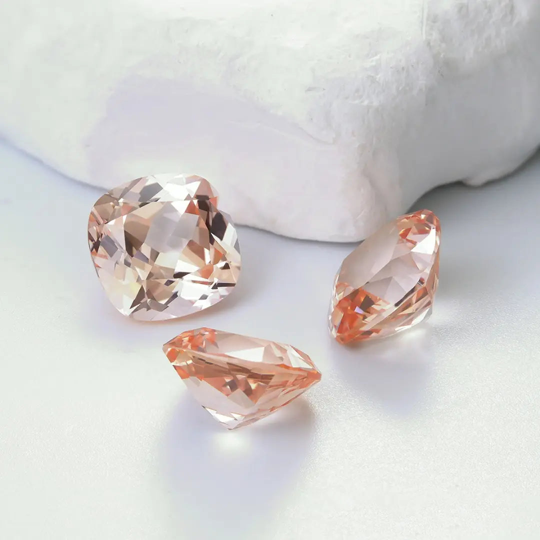 Fat Square Orange Morganite Loose Gemstone